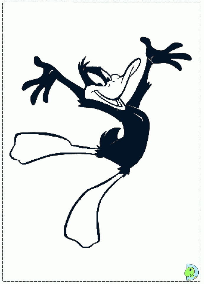Plansa de colorat cu Daffy Duck 12 4